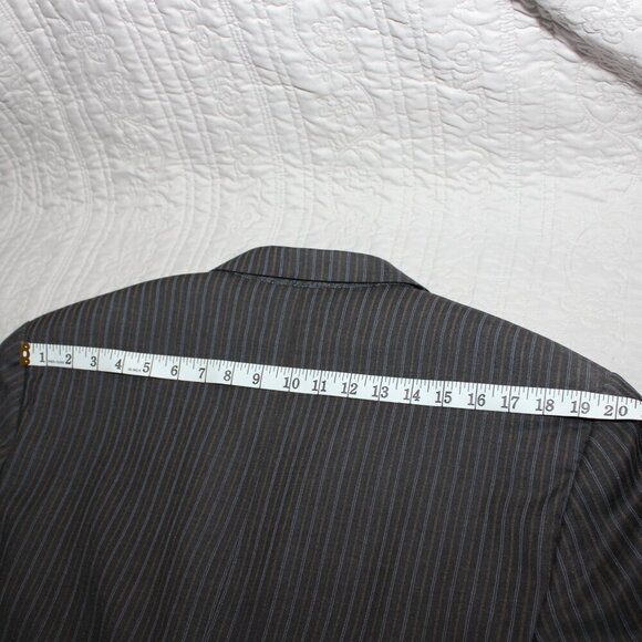 Burberry London Mens Suit Jacket Gray Pinstripe Size 44R *With Flaws* Wool - Picture 8 of 12